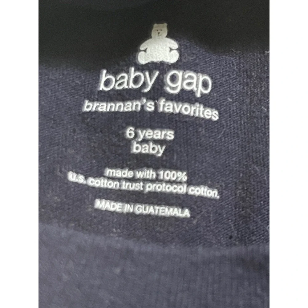 Gap Baby Boy's Navy Blue Cream Polar Bear Long Sleeve Top & Jogger Set Size 6